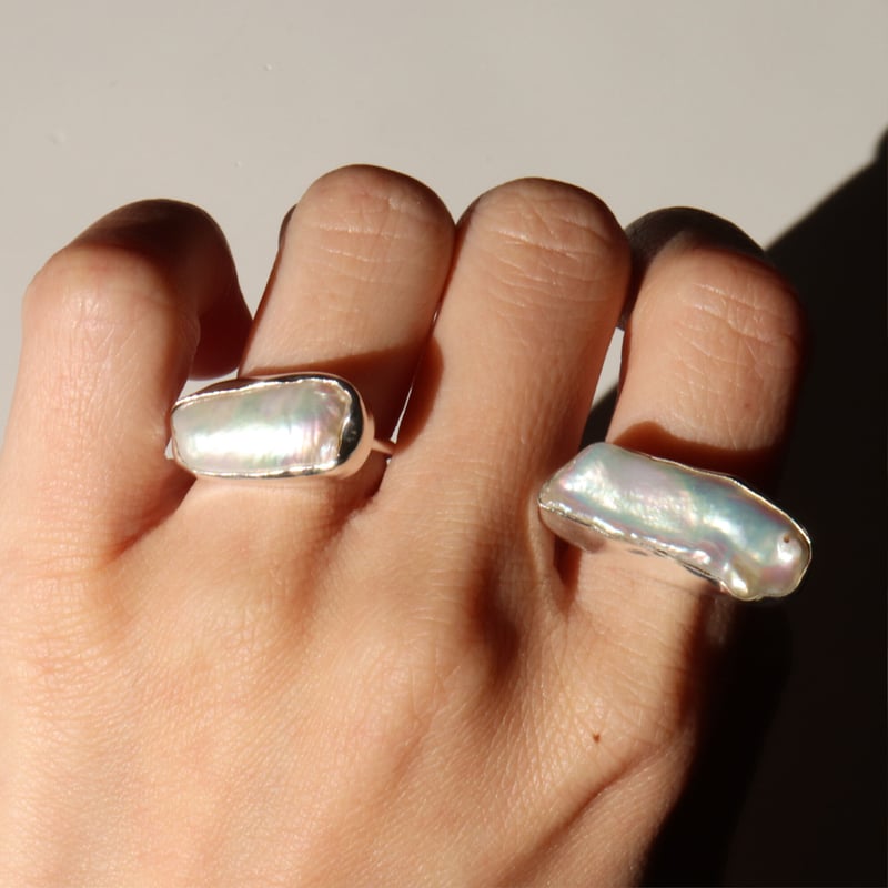 ワイドパール Silver 天然石リング ストーンリング(R409) | 天然石 