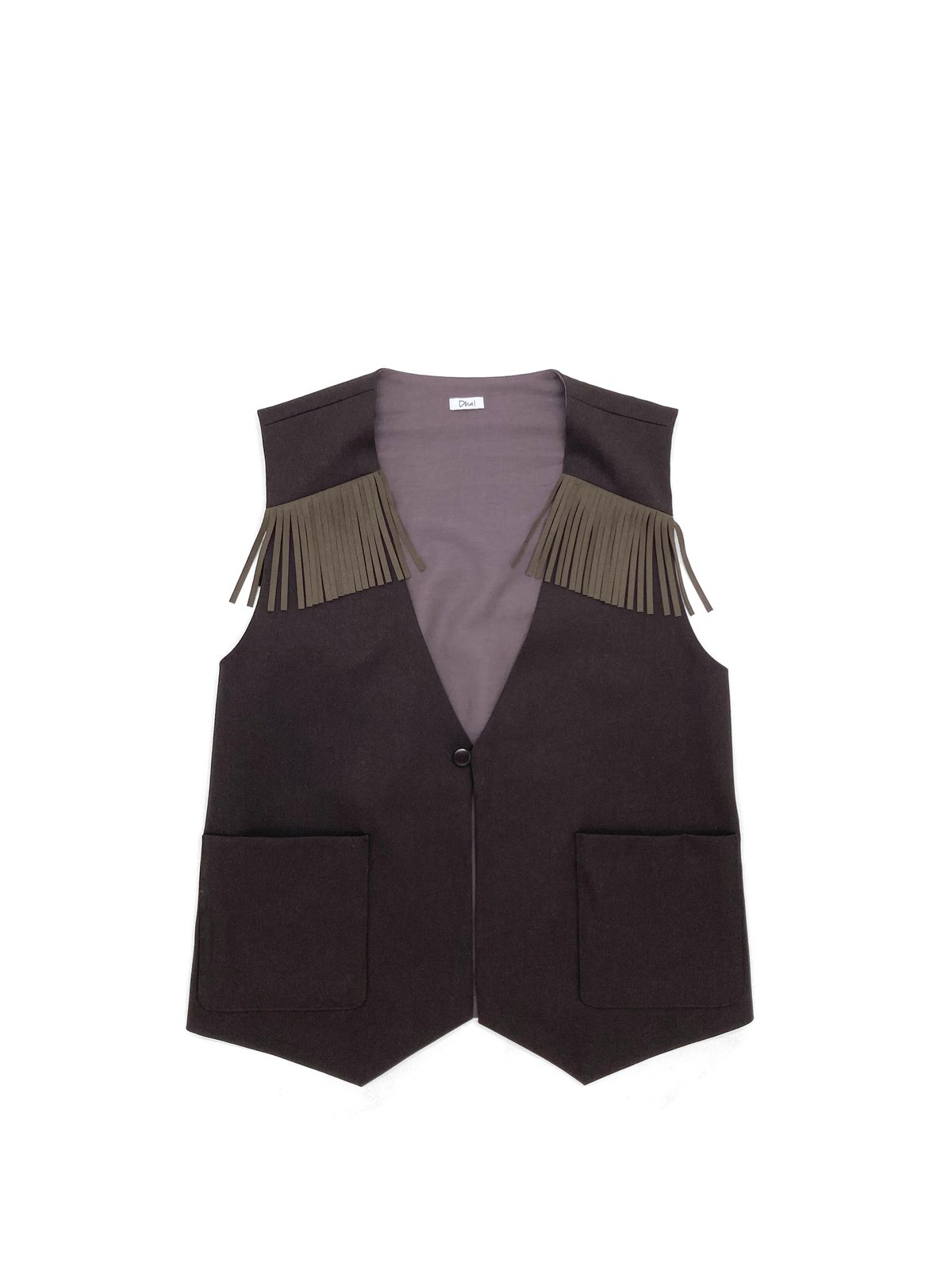 最終値下げ Fringe Vest dhal ダル フリンジベスト - メルカリ｜ベスト 