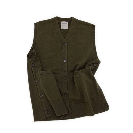 WANDERUNG/Pure Cashmere 100% side open vest