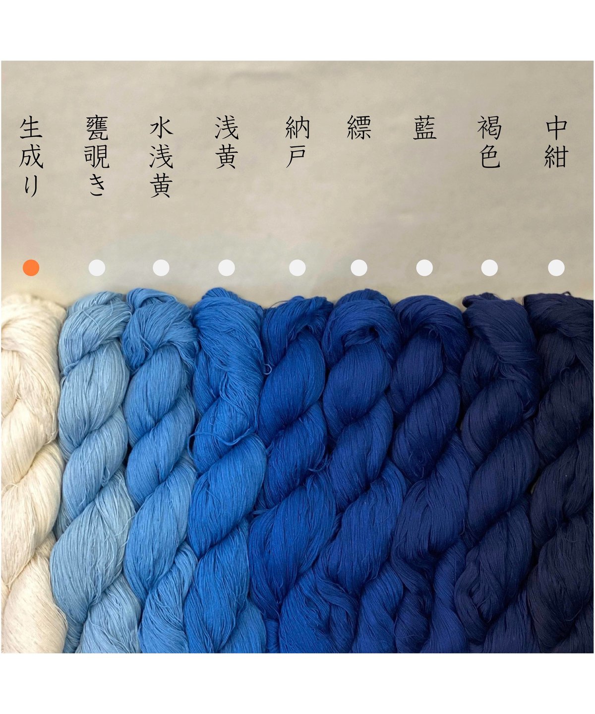 稀に見る襤褸で作って見ました/藍染 14/1 生成り (きなり) | 天野紺屋