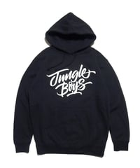 Jungle Boys/ Printed Stacked Pullover Hoodie (Black×White)