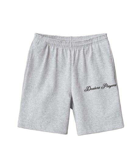 DEALERS PLAYERS/ Printed Script Logo Sweat Shorts (Ash)
