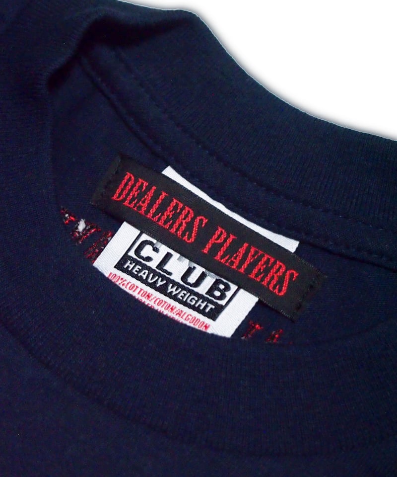 DEALERS PLAYERS/ Embroidered OG T-shirt (Navy×R