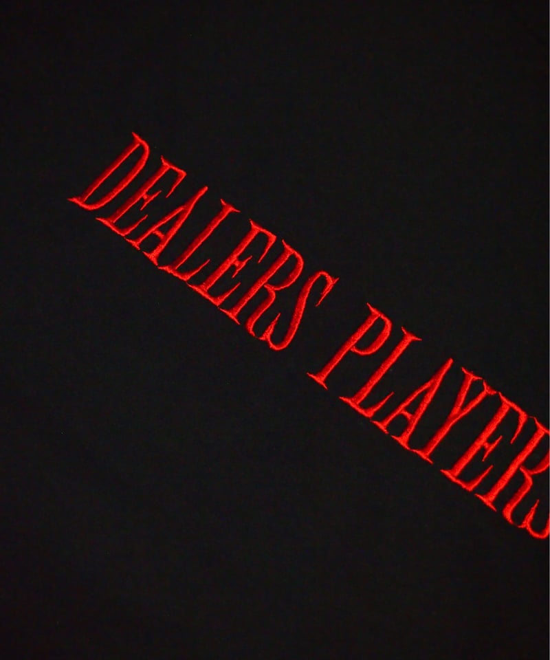 DEALERS PLAYERS/ Embroidered OG T-shirt (Black×