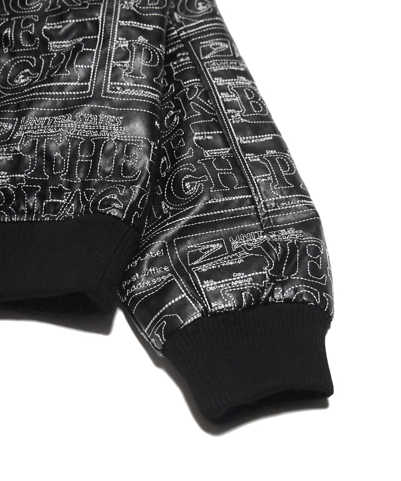 BlackEyePatch/ Label Fake Leather Jacket (Black