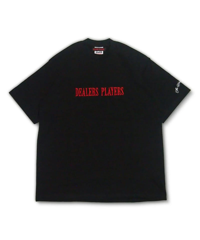 DEALERS PLAYERS/ Embroidered OG T-shirt (Black×
