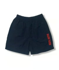DEALERS PLAYERS/ Embroidered OG Nylon Shorts (Black×Red)