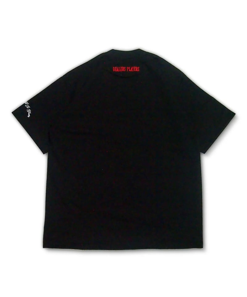 DEALERS PLAYERS/ Embroidered OG T-shirt (Black×