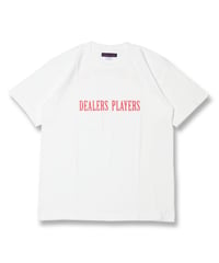 DEALERS PLAYERS/ Printed OG T-shirt (White×Red)