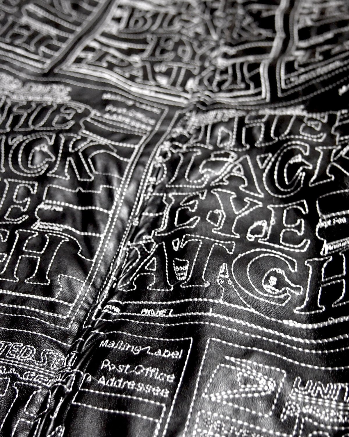 BlackEyePatch/ Label Fake Leather Jacket (Black