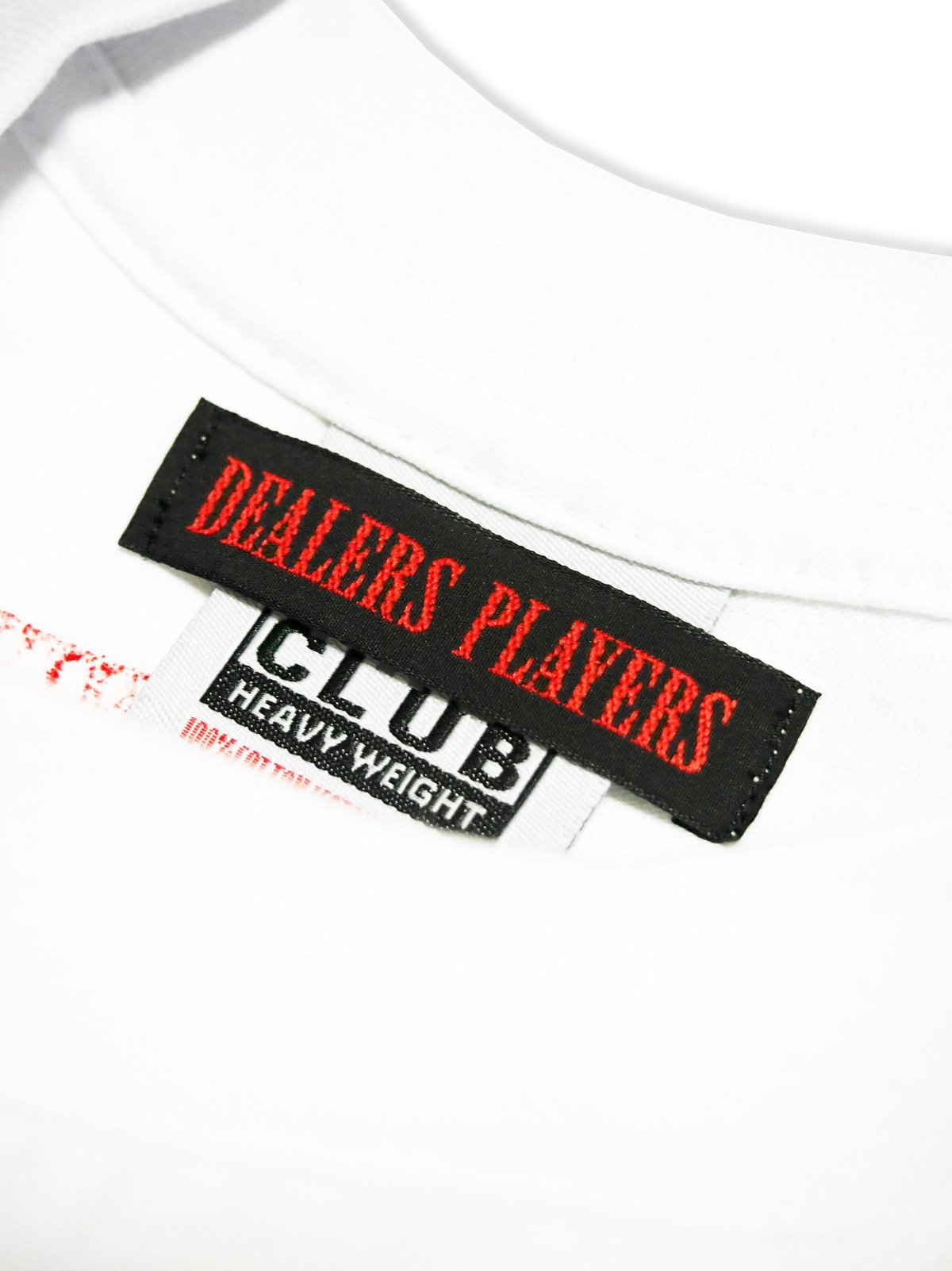 DEALERS PLAYERS ホワイト Tシャツ DEALERS PLAYERS/ Embroidered OG T-shirt (White×
