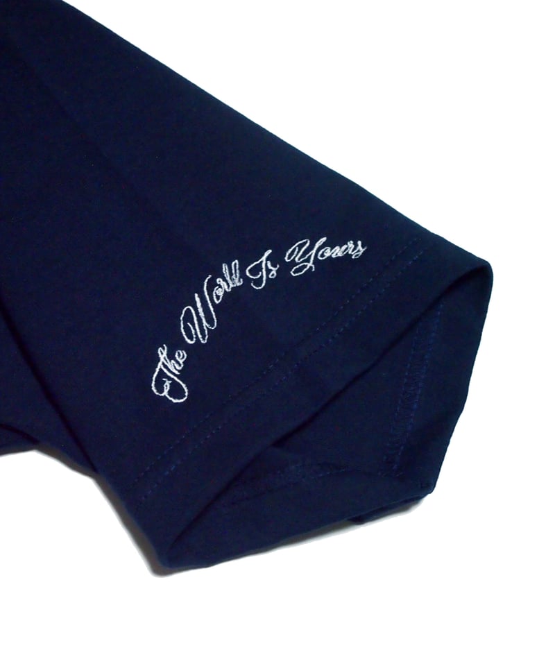 DEALERS PLAYERS/ Embroidered OG T-shirt (Navy×R