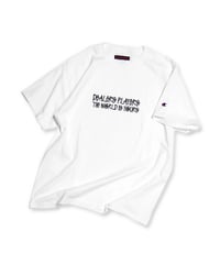 DEALERS PLAYERS/ Embroidered Sean T-shirt (White×Black)