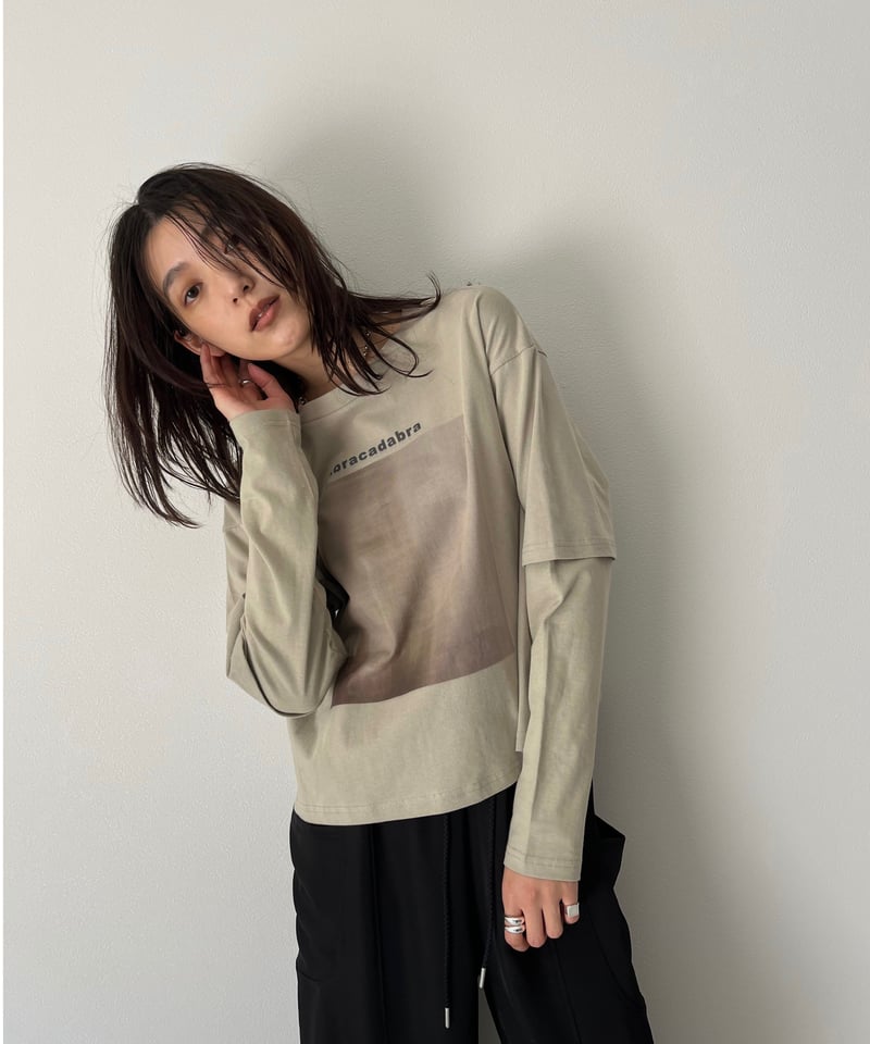 Photo Layered Sleeve Tee〈2225-6694〉 | AGAWD