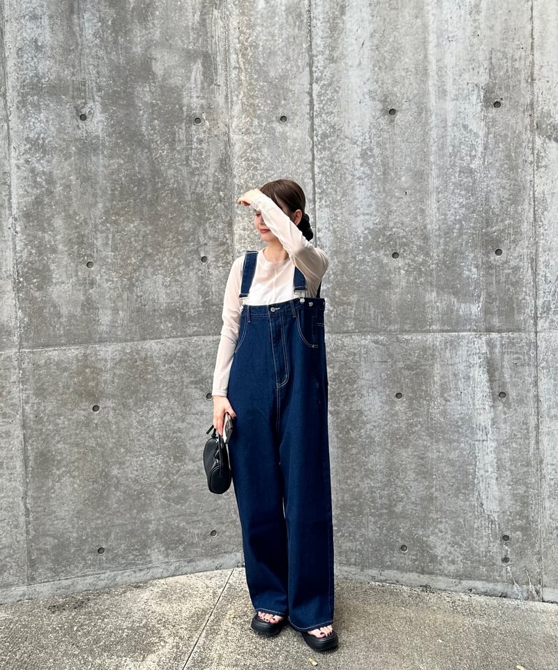 DIANTE オールインワン DENIM BARE TOP ALL IN ONE DENIM