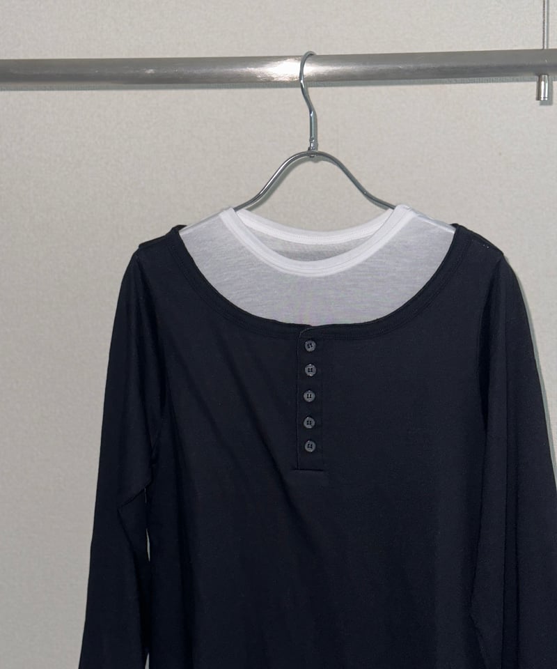 Ka na ta henry cut saw 長袖 サイズ1 ヘンリーネック 大阪店WEB限定【Chikashitsu +】layered henry neck long sleeve