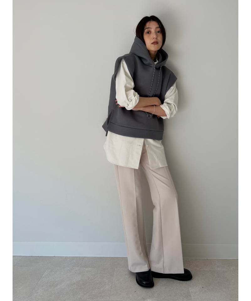 maison de dolce. plume vest ベスト 09 Giza cotton vneck knit vest (Red) | UNFOLK