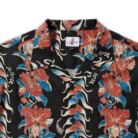 OV FLOWER STRIPED PATTERN S/S SHIRT