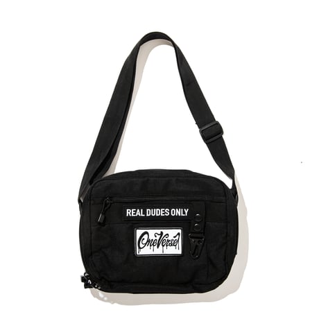 LOGO WAPPEN CANVAS MINI SHOULDER BAG【BLACK】