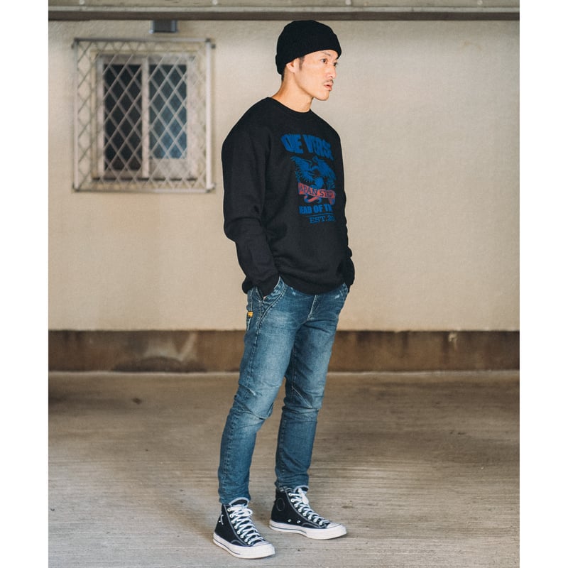 EAGLE LOGO CREW NECK SWEAT【BLACK】 | One Verse EAGLE LOGO CREW NECK SWEAT【BLACK】 | One Verse