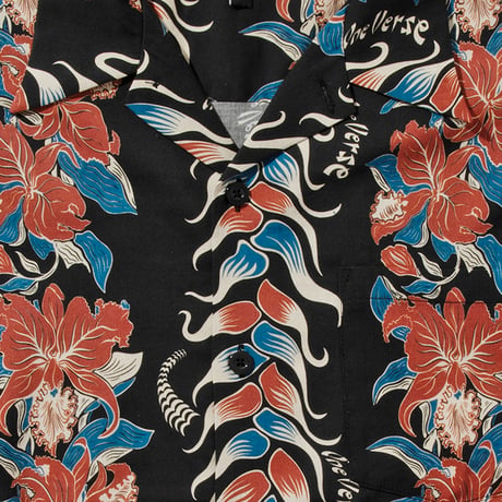 OV FLOWER STRIPED PATTERN S/S SHIRT