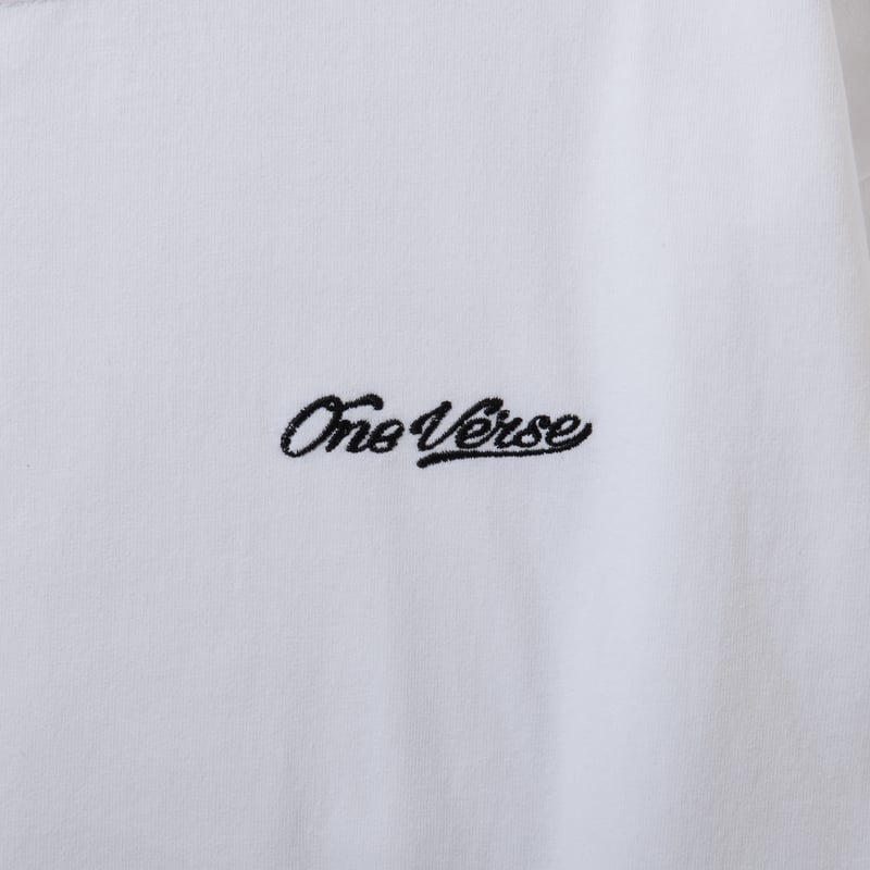 EMBROIDERY LOGO L/S TEE【WHITE】 | One Verse