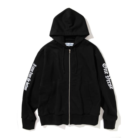 OLD LOGO EMBROIDERY SWEAT ZIP PARKA & PANTS SET UP 【BLACK】