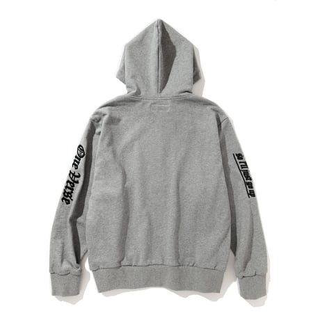 OLD LOGO EMBROIDERY SWEAT ZIP PARKA & PANTS SET UP 【GRAY】