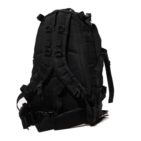 LOGO WAPPEN CANVAS MILITARY BAG【BLACK】