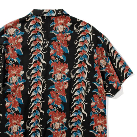 OV FLOWER STRIPED PATTERN S/S SHIRT