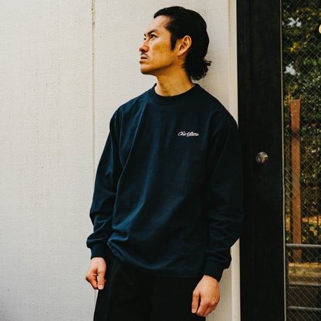 EMBROIDERY LOGO L/S TEE【NAVY】