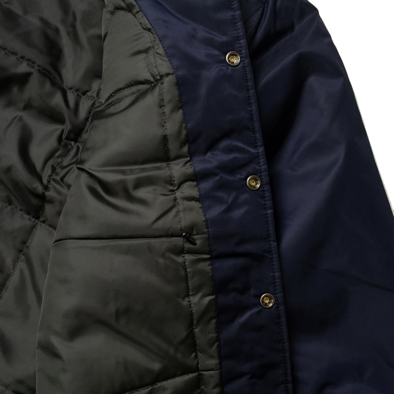 WAPPEN & EMBROIDERY NYLON STADIUM JKT 【NAVY】 |