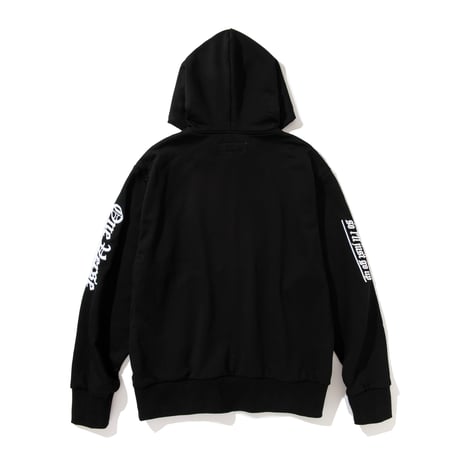 OLD LOGO EMBROIDERY SWEAT ZIP PARKA & PANTS SET UP 【BLACK】