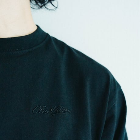 EMBROIDERY LOGO L/S TEE【BLACK】