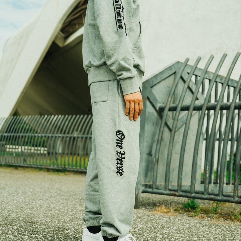 OLD LOGO EMBROIDERY SWEAT ZIP PARKA & PANTS SET