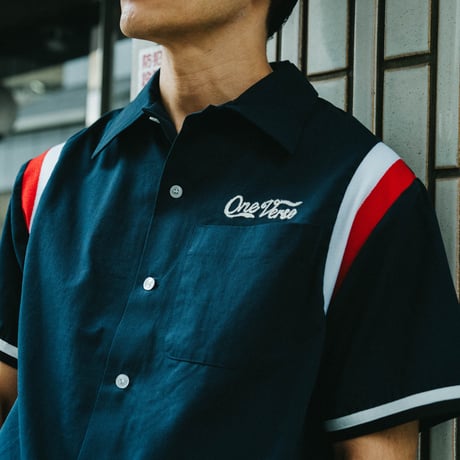 S/S BOWLIG SHIRT【NAVY】