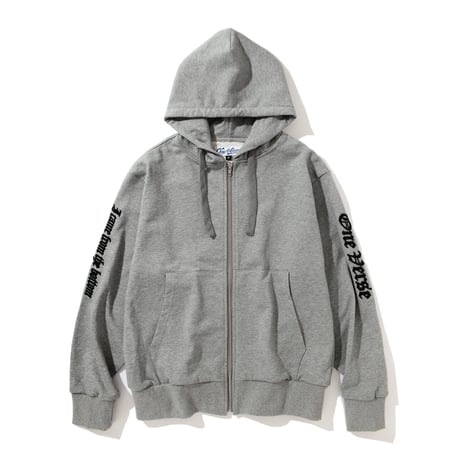 OLD LOGO EMBROIDERY SWEAT ZIP PARKA & PANTS SET UP 【GRAY】