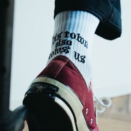 OLD ENGLISH PILE MIDDLE SOX【WHITE】