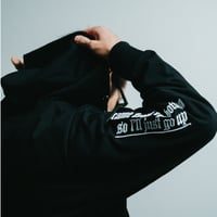 OLD LOGO EMBROIDERY SWEAT ZIP PARKA & PANTS SET UP 【BLACK】