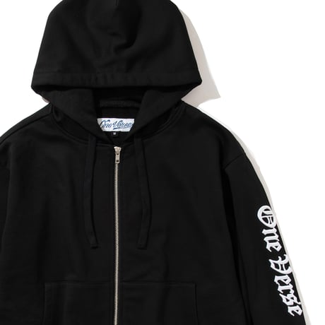 OLD LOGO EMBROIDERY SWEAT ZIP PARKA & PANTS SET UP 【BLACK】