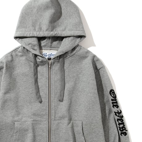 OLD LOGO EMBROIDERY SWEAT ZIP PARKA & PANTS SET UP 【GRAY】