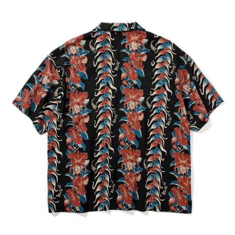 OV FLOWER STRIPED PATTERN S/S SHIRT