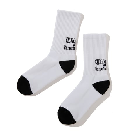OLD ENGLISH PILE MIDDLE SOX【WHITE】
