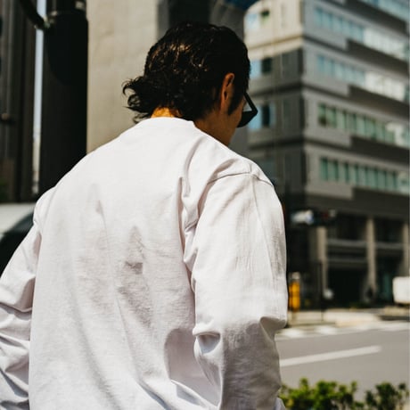 EMBROIDERY LOGO L/S TEE【WHITE】