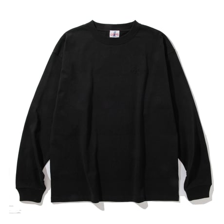 EMBROIDERY LOGO L/S TEE【BLACK】