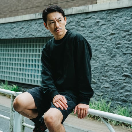 EMBROIDERY LOGO L/S TEE【BLACK】