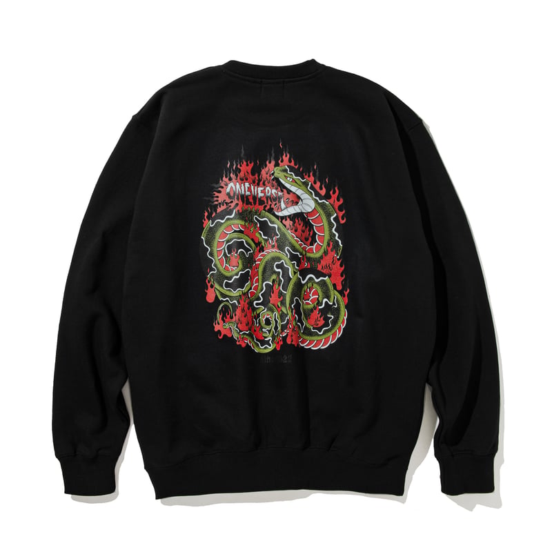 BARTHDAY WORKS ×ONE VERSE CREW SWEAT【BLACK】 | O