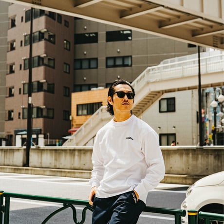 EMBROIDERY LOGO L/S TEE【WHITE】
