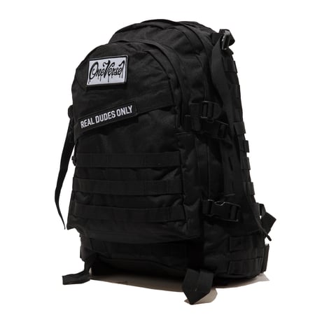 LOGO WAPPEN CANVAS MILITARY BAG【BLACK】