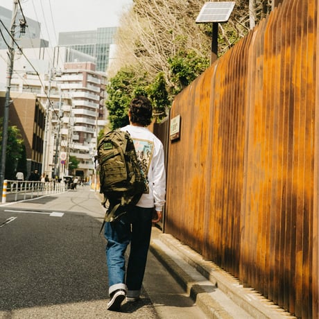 LOGO WAPPEN CANVAS MILITARY BAG【OLIVE】